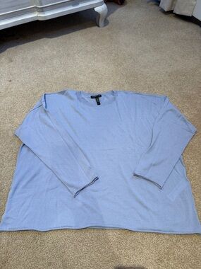 Eileen Fisher Pale Blue Long Sleeve Crewneck